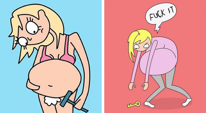13 dessins qui illustrent parfaitement la vie d’une femme enceinte
