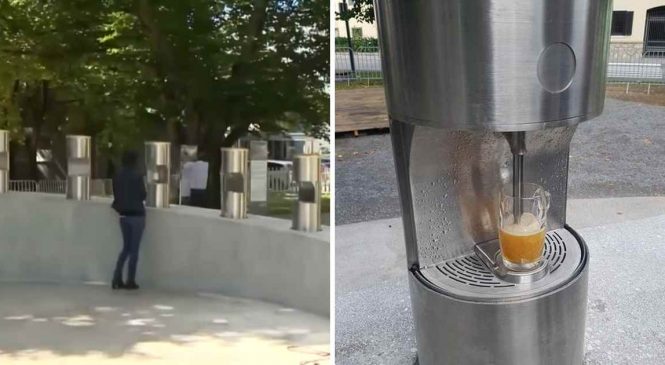 Une fontaine à bière publique vient d’être inaugurée en Slovénie