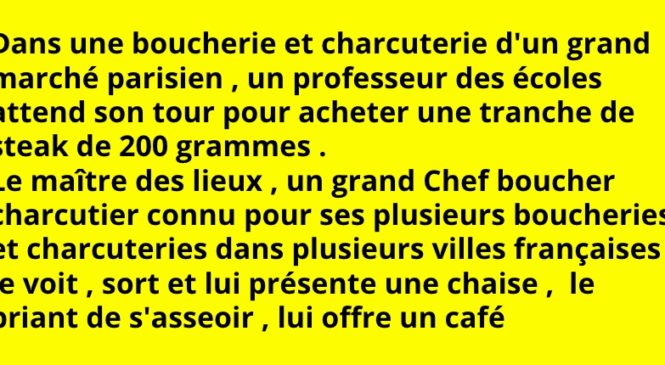 Dans une boucherie et charcuterie d’un grand marché parisien