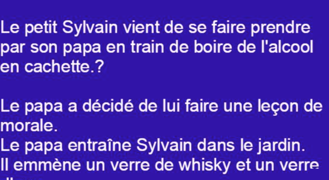 Le petit Sylvain a la bouteille facile !