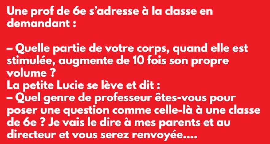 Prof de 6ème blague