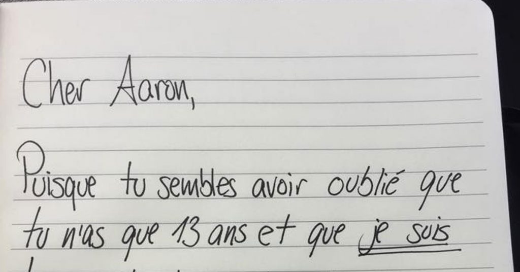 Son fils de 13 ans lui dit qu’il n’a besoin d’elle. Elle lui répond ceci !