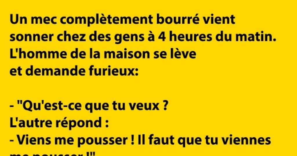 Un mec complètement bourré…