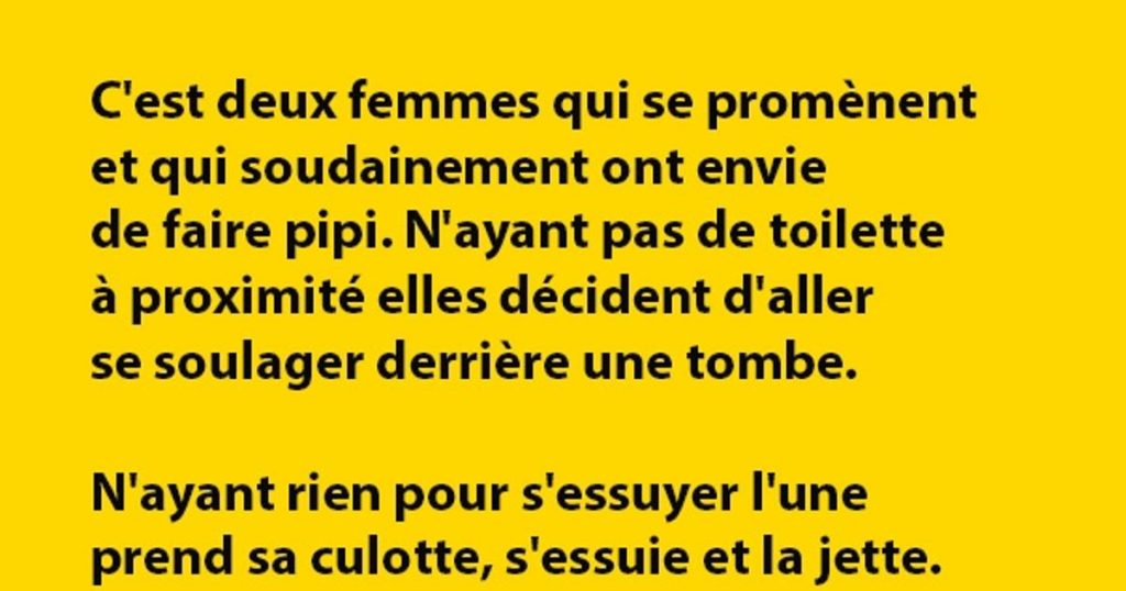 C’est deux femmes qui se promènent et…