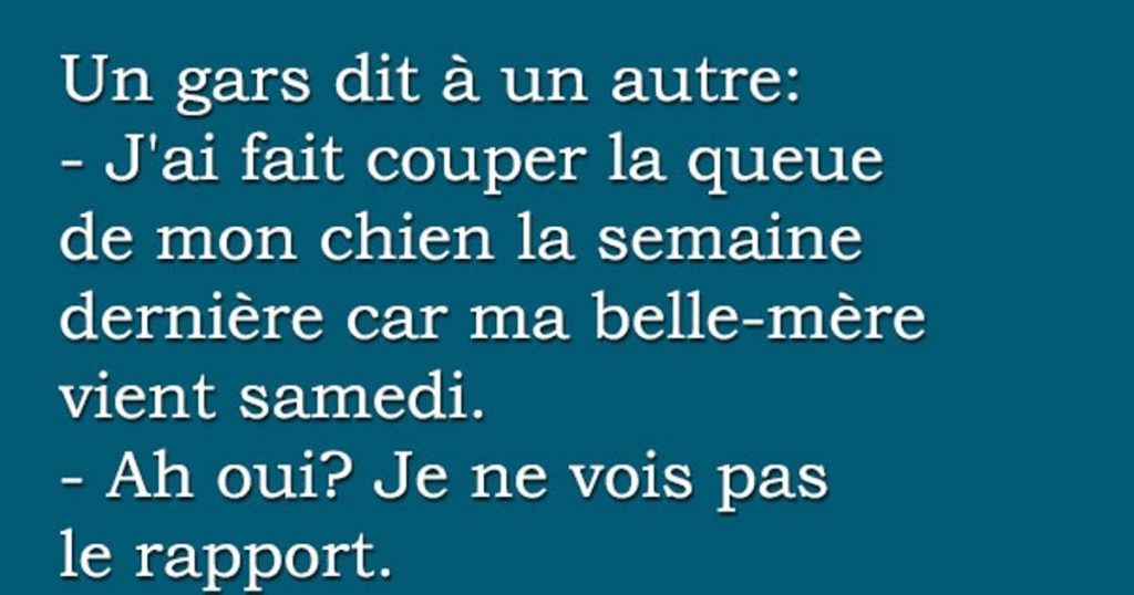 Un gars dit à un autre…