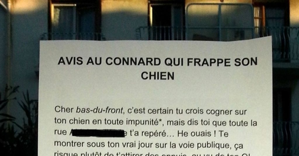 Son voisin maltraite son pauvre chien, alors il laisse cette lettre sur sa porte!