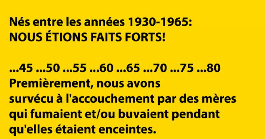 Nés entre les années 1930-1965