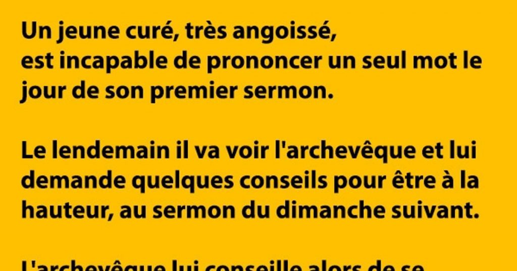 Un jeune curé, très angoissé,…
