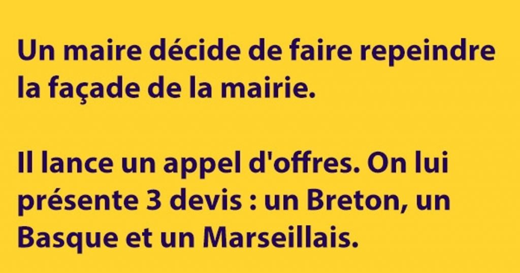 Un maire décide de faire repeindre la façade de la mairie.