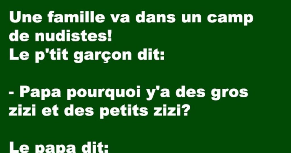 Une famille va dans un camp de nudistes…