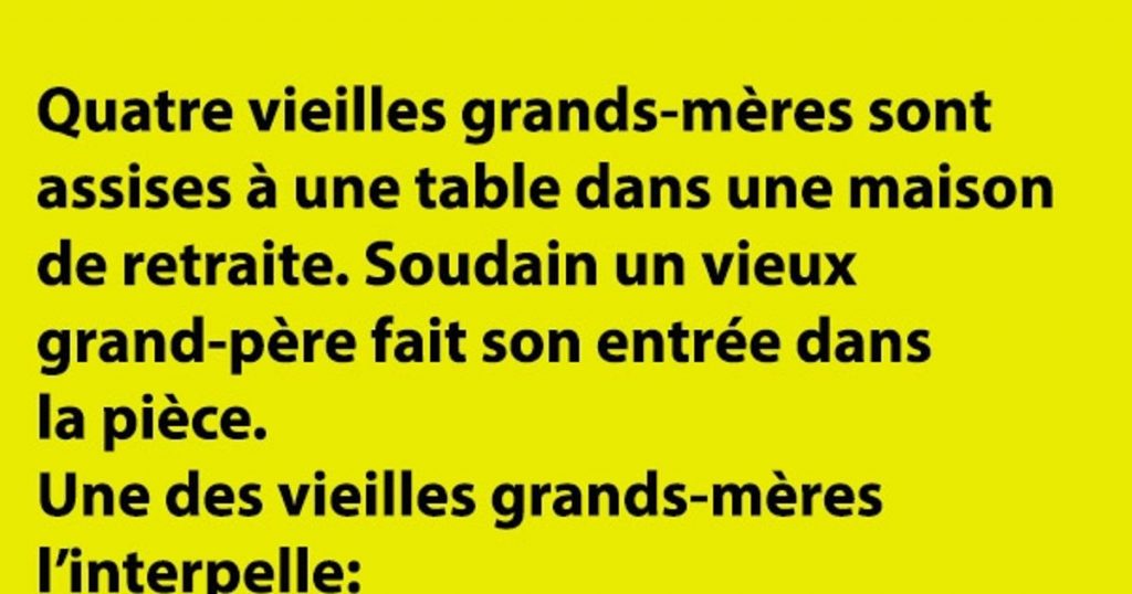 Quatre vieilles grands-mères sont assises à une table dans une maison de retraite…
