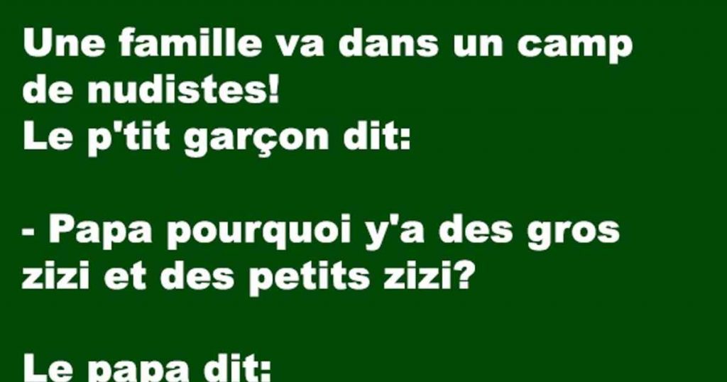 Une famille va dans un camp de Nudistes !