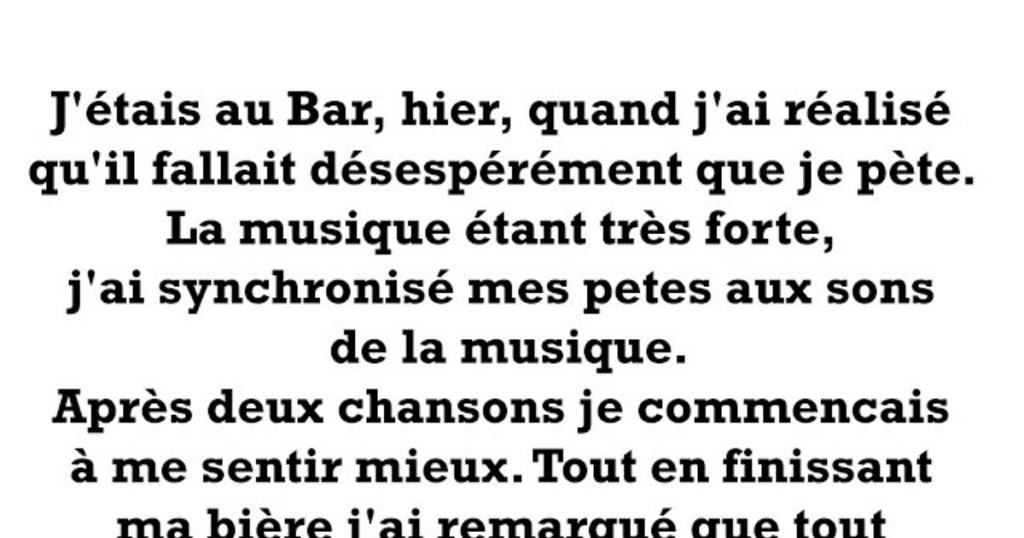 J’étais au bar…