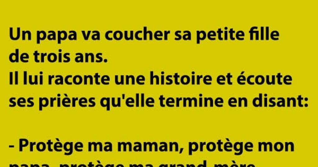 Un papa va coucher sa petite fille de trois ans…
