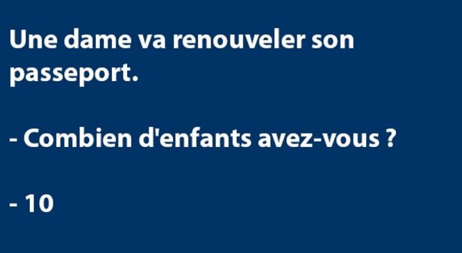 Une dame va renouveler son passeport.