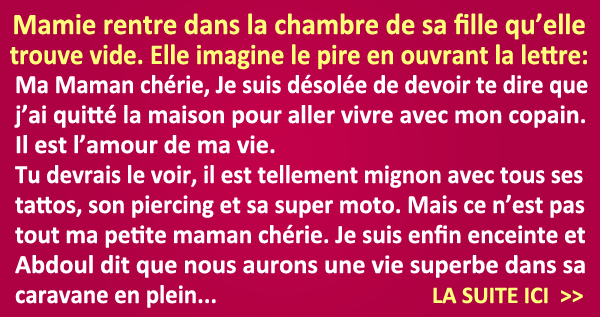 Une mamie rentre dans la chambre de sa fille et elle découvre !