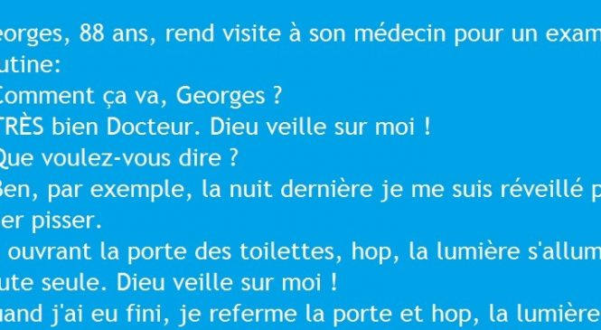 Georges, 88 ans, va voir son médecin pour un examen de routine.