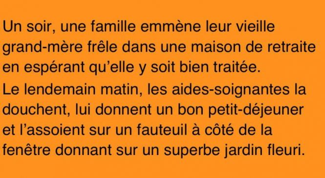 Cette grand-mère se sent bien dans sa maison de retraite. Mais vous ne pourrez pas croire ce qu’elle dit à sa famille.