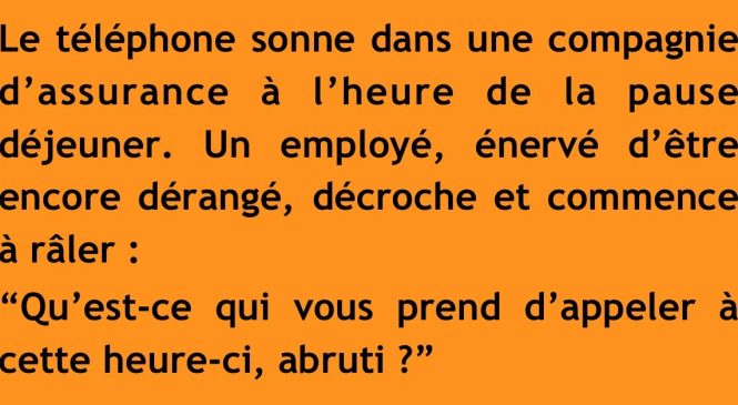 Un homme reçoit un appel de son patron et l’insulte. Je n’en reviens pas.