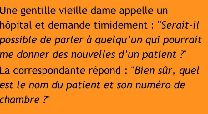 Lorsque le téléphone a sonné à l’hôpital, personne n’aurait pu deviner qui était à l’appareil.