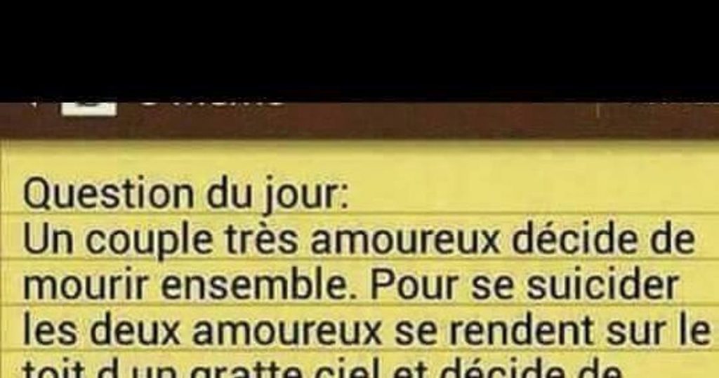 Question du jour…