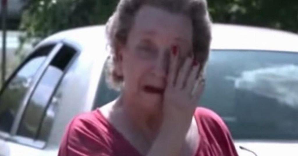 Quatre jeunes hommes pénètrent dans le jardin d’une vieille dame. Lorsqu’elle les surprend, elle ne peut contenir ses larmes.