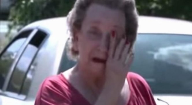 Quatre jeunes hommes pénètrent dans le jardin d’une vieille dame. Lorsqu’elle les surprend, elle ne peut contenir ses larmes.