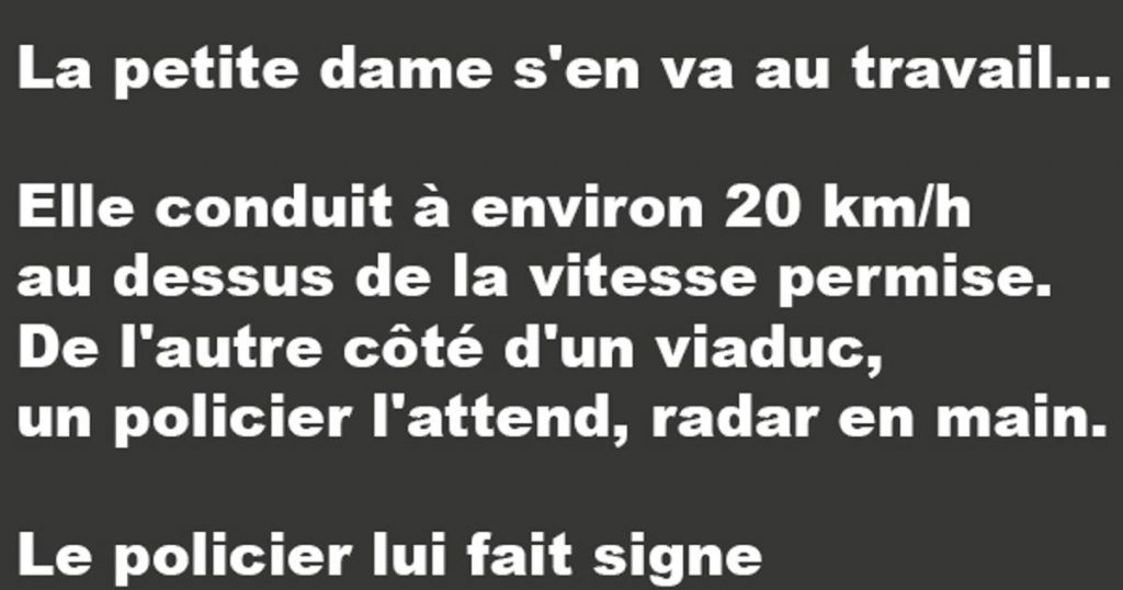 La petite dame s’en va au travail…
