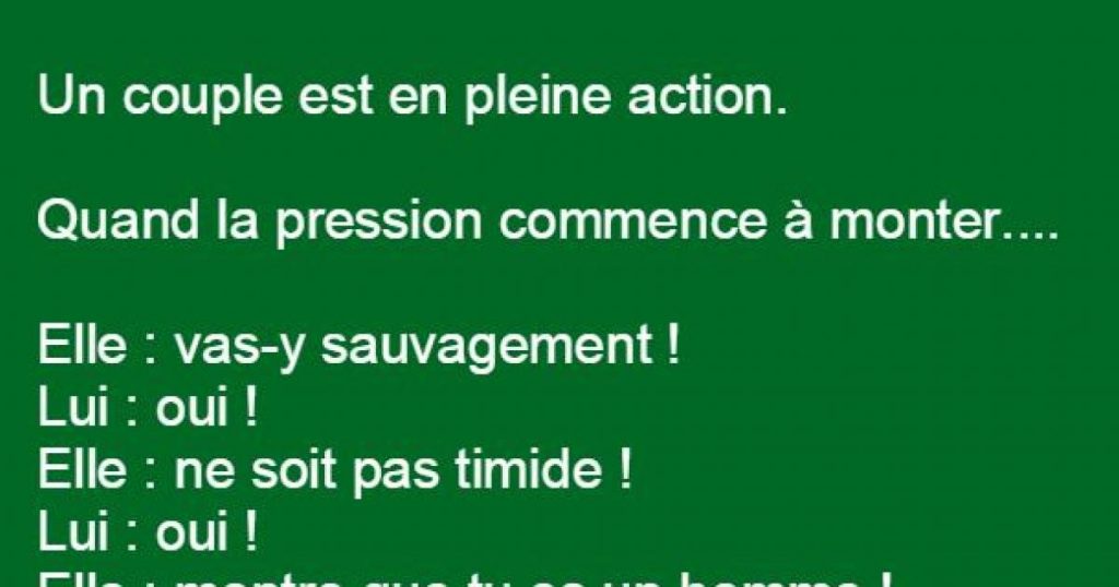 Un couple est en pleine action