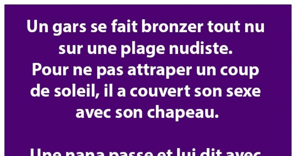 Un gars fait bronzette tout nu sur une plage nudiste…