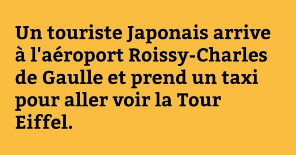 Un touriste Japonais arrive à l’aéroport de Roissy…