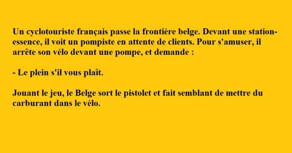 Un cycliste de France passe la frontière pour aller en Belgique