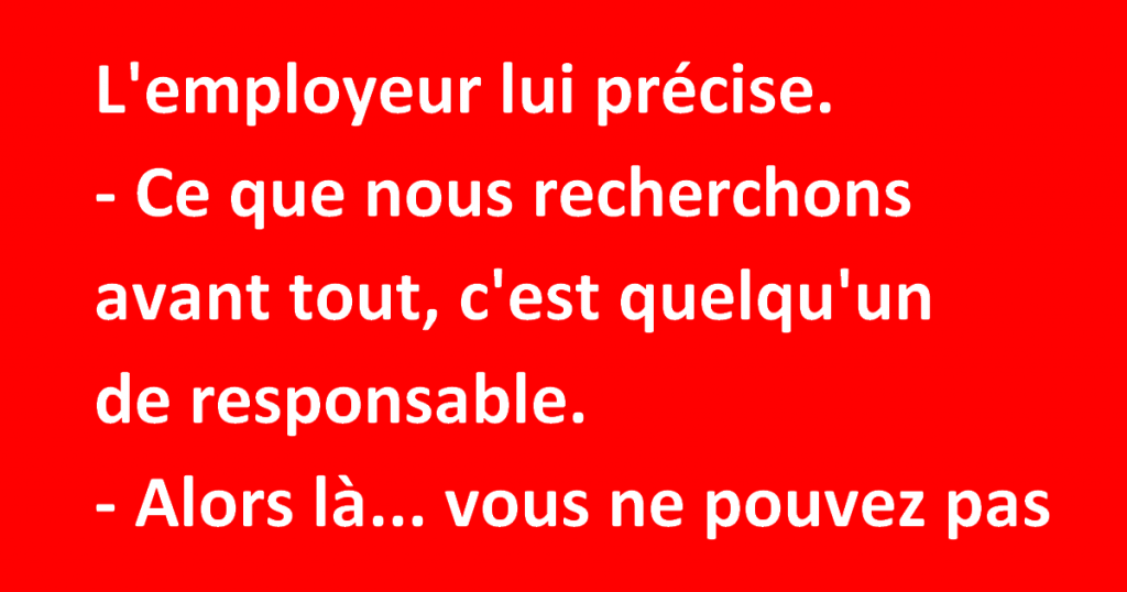 Un jeune homme se présente pour un entretien d’embauche.