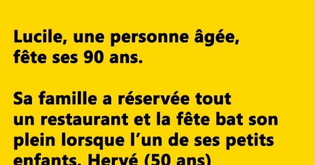 Lucile, une personne âgée, fête ses 90 ans…