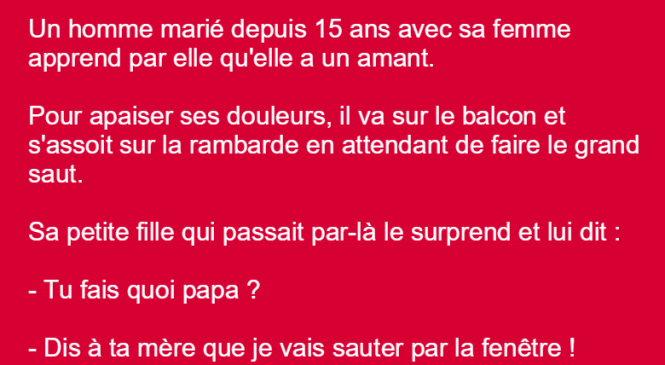 Un homme marié depuis 15 ans qui est cocu