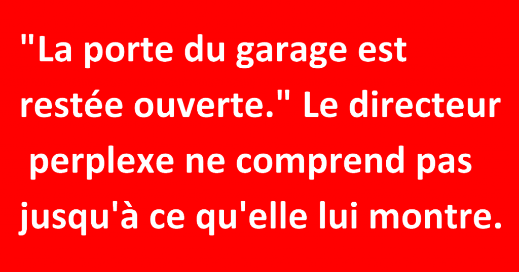 Ayant remarqué la braguette ouverte de son patron, la secrétaire embarrassée lui dit :