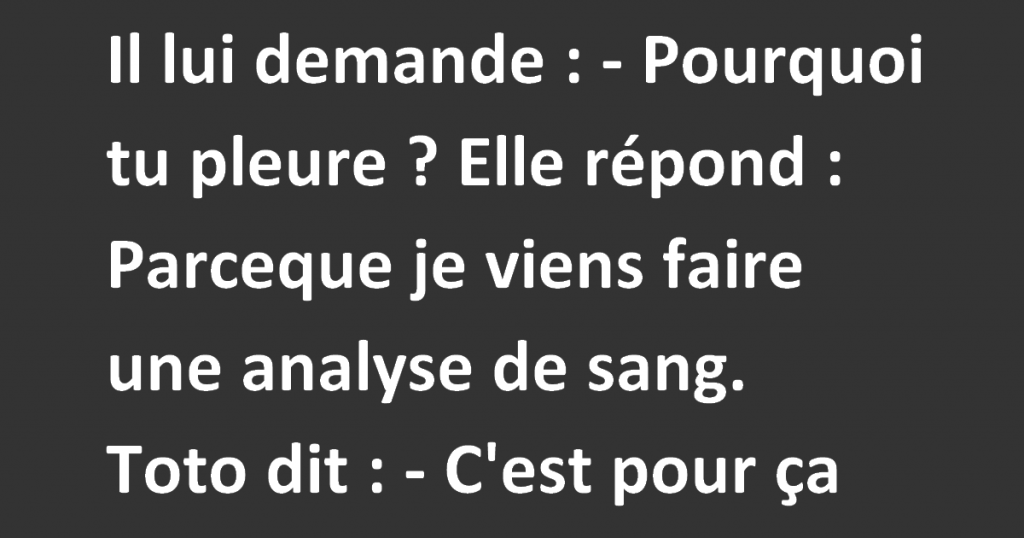 Toto va chez le docteur et vois une fille qui pleure.