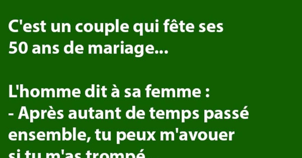 C’est un couple qui fête ses 50 ans de mariage…