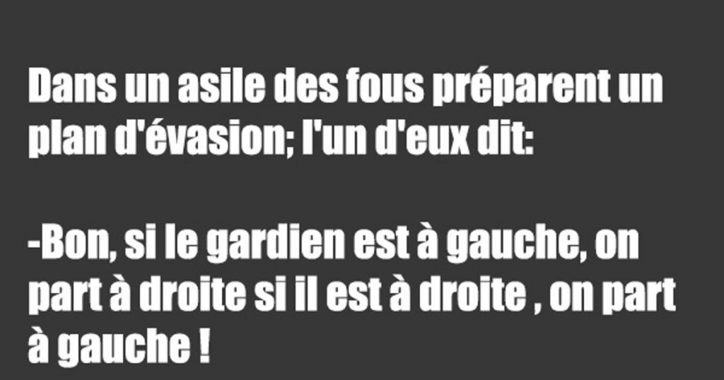 Dans un asile des fous préparent un plan d’évasion…