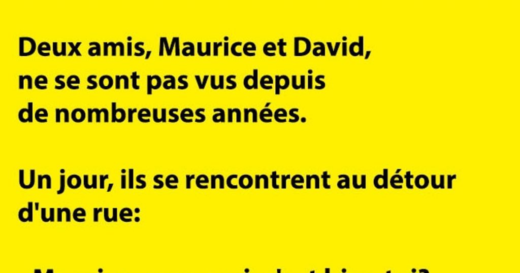 Deux meilleurs amis : Maurice et David…