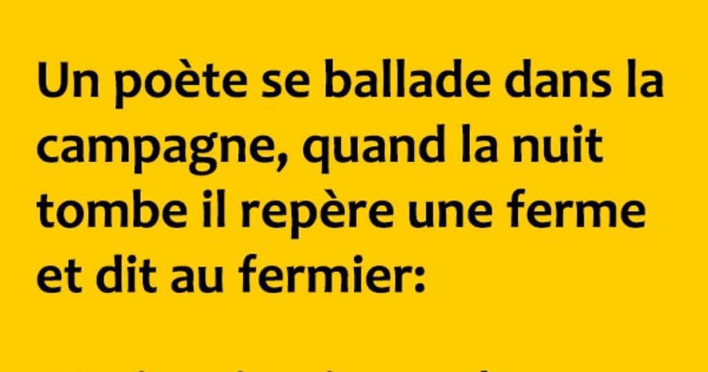 Un poète se ballade dans la campagne…