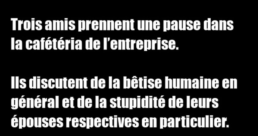 Trois amis prennent une pause dans la cafétéria de l’entreprise.