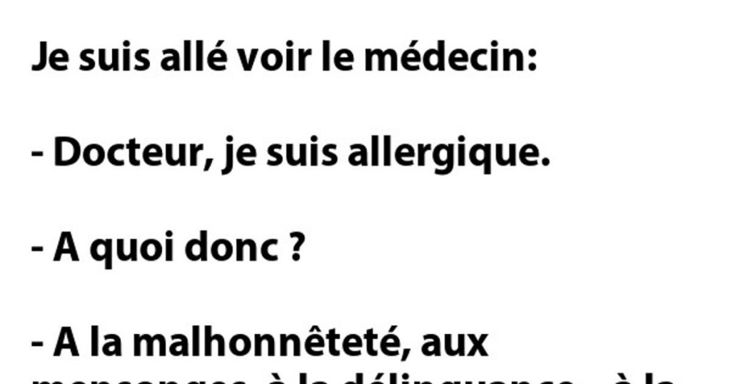 Docteur ! je suis allergique