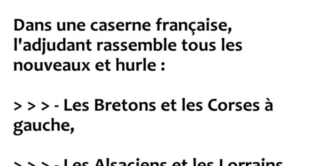 Dans une caserne française…