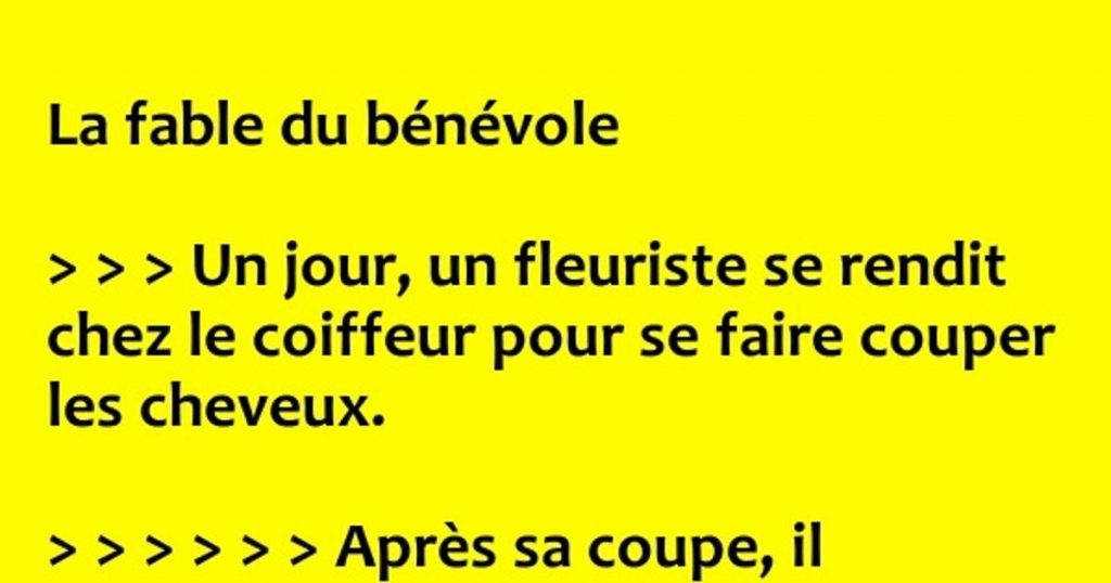 La fable du bénévole…