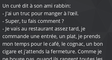 Un Curé Et Son Ami Rabbin Vont Au Resto