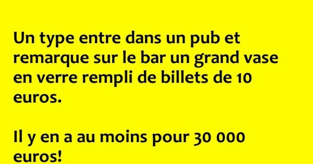 Un type entre dans un pub et remarque sur le bar…