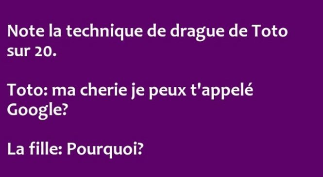 Note la technique de drague de Toto sur 20.Toto…