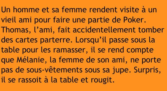 Lorsqu’il a vu que son amie ne portait pas de sous-vêtements, elle lui fait une offre. Mais il fait quelque chose de très intelligent.