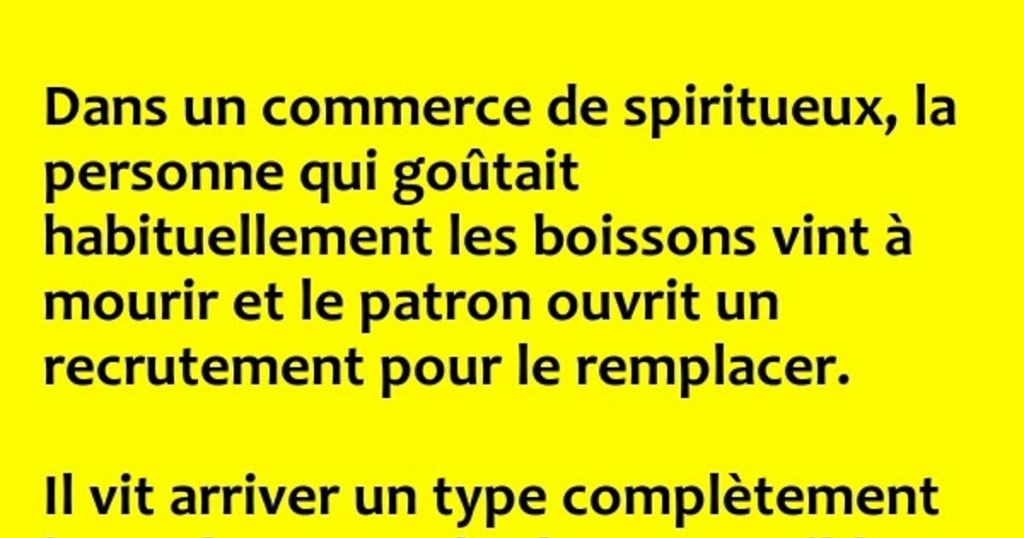 Dans un commerce de spiritueux…